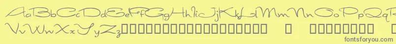 More about FirstImpressions Font FirstImpressions Font – Gray Fonts on Yellow Background
