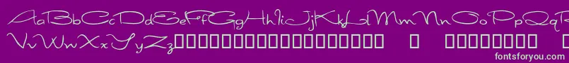 FirstImpressions Font – Green Fonts on Purple Background