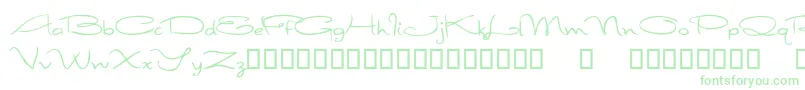 FirstImpressions Font – Green Fonts on White Background