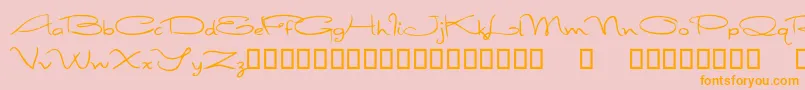 FirstImpressions Font – Orange Fonts on Pink Background