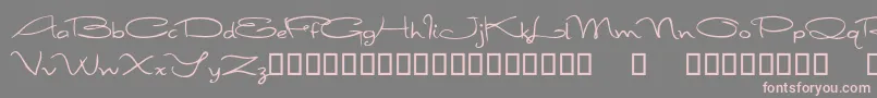 FirstImpressions-Schriftart – Rosa Schriften auf grauem Hintergrund