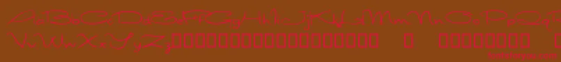 FirstImpressions Font – Red Fonts on Brown Background