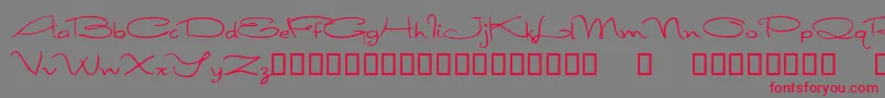 FirstImpressions Font – Red Fonts on Gray Background