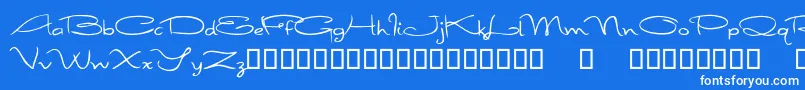 FirstImpressions Font – White Fonts on Blue Background