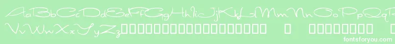 FirstImpressions Font – White Fonts on Green Background
