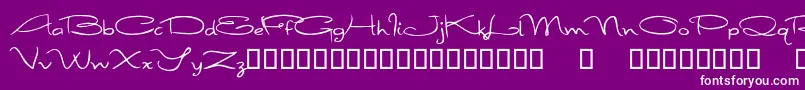 FirstImpressions Font – White Fonts on Purple Background