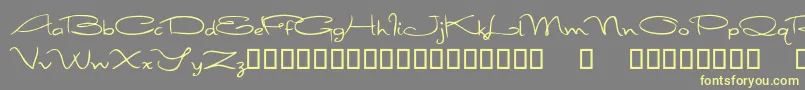 FirstImpressions Font – Yellow Fonts on Gray Background