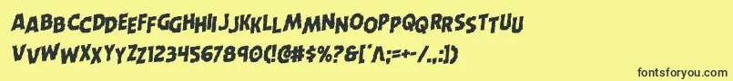 Horroweenstagrotal Font – Black Fonts on Yellow Background