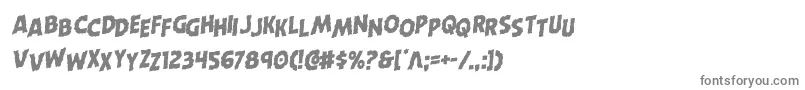Horroweenstagrotal-fontti – harmaat kirjasimet valkoisella taustalla