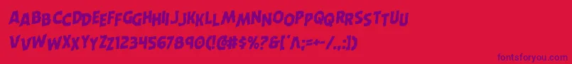 Horroweenstagrotal Font – Purple Fonts on Red Background