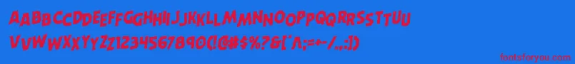 Horroweenstagrotal Font – Red Fonts on Blue Background