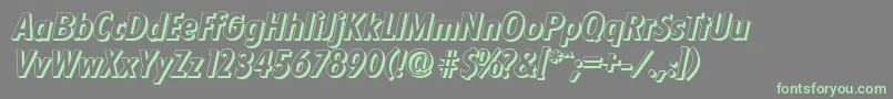 Weitere Informationen zur FloridashadowBolditalic-Schriftart FloridashadowBolditalic-Schriftart – Grüne Schriften auf grauem Hintergrund