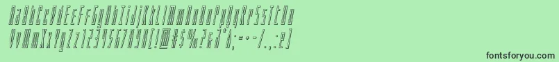 フォントPhantaconoutital – 緑の背景に黒い文字