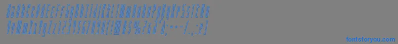 Phantaconoutital Font – Blue Fonts on Gray Background