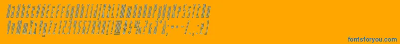Phantaconoutital Font – Blue Fonts on Orange Background