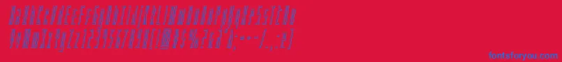 Phantaconoutital Font – Blue Fonts on Red Background
