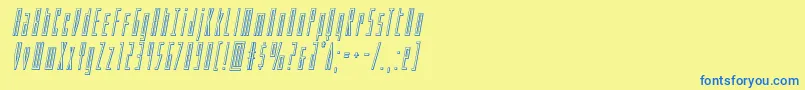 Phantaconoutital Font – Blue Fonts on Yellow Background