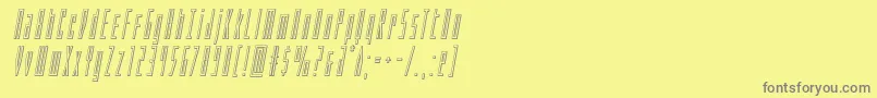 Phantaconoutital Font – Gray Fonts on Yellow Background