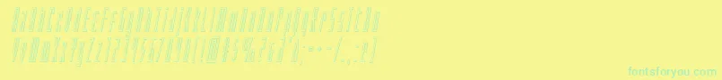 Phantaconoutital Font – Green Fonts on Yellow Background