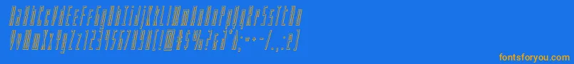 Phantaconoutital Font – Orange Fonts on Blue Background