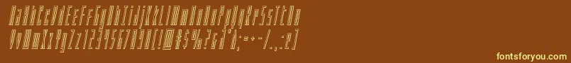 Phantaconoutital Font – Yellow Fonts on Brown Background