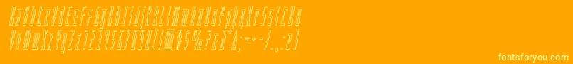 Phantaconoutital Font – Yellow Fonts on Orange Background