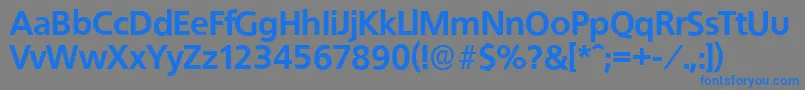 QuebecserialXboldRegular Font – Blue Fonts on Gray Background