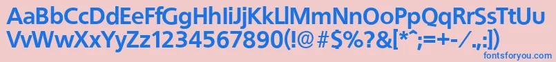 QuebecserialXboldRegular Font – Blue Fonts on Pink Background