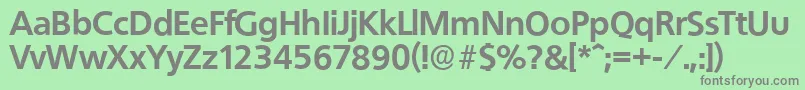 QuebecserialXboldRegular Font – Gray Fonts on Green Background