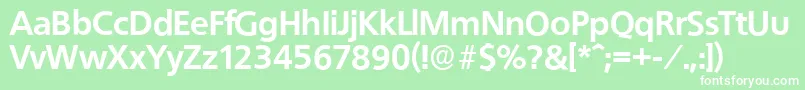 QuebecserialXboldRegular Font – White Fonts on Green Background