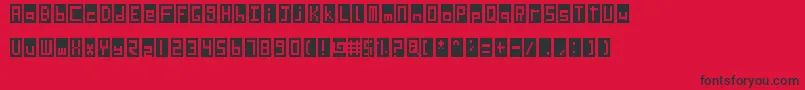 SdLedScreen Font – Black Fonts on Red Background