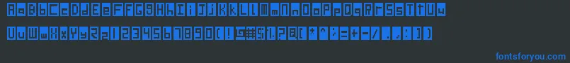 SdLedScreen Font – Blue Fonts on Black Background