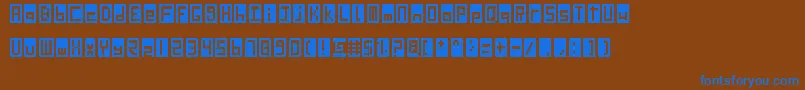 SdLedScreen Font – Blue Fonts on Brown Background