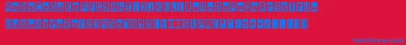 SdLedScreen Font – Blue Fonts on Red Background