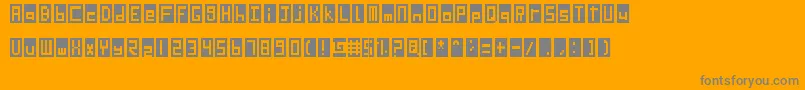 SdLedScreen Font – Gray Fonts on Orange Background