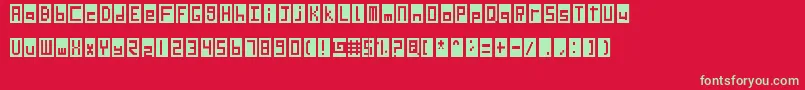 SdLedScreen Font – Green Fonts on Red Background