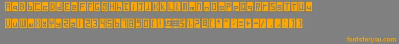 Шрифт SdLedScreen – оранжевые шрифты на сером фоне