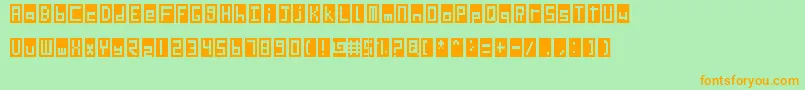 SdLedScreen Font – Orange Fonts on Green Background