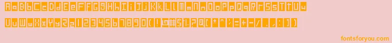 SdLedScreen Font – Orange Fonts on Pink Background