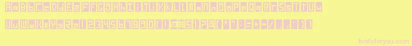 SdLedScreen Font – Pink Fonts on Yellow Background
