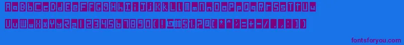 SdLedScreen Font – Purple Fonts on Blue Background