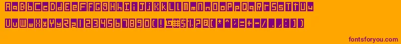SdLedScreen Font – Purple Fonts on Orange Background