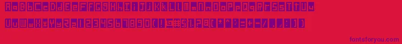 SdLedScreen Font – Purple Fonts on Red Background