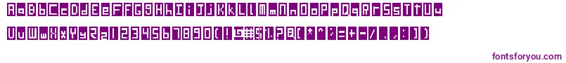 SdLedScreen Font – Purple Fonts on White Background