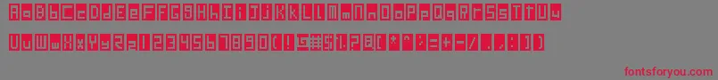 SdLedScreen Font – Red Fonts on Gray Background