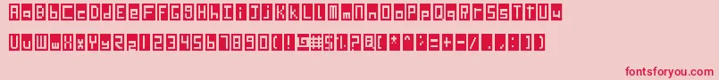 SdLedScreen Font – Red Fonts on Pink Background