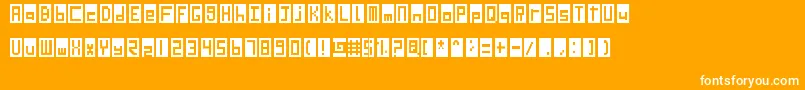 SdLedScreen Font – White Fonts on Orange Background