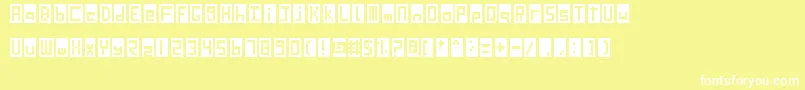 Шрифт SdLedScreen – белые шрифты на жёлтом фоне