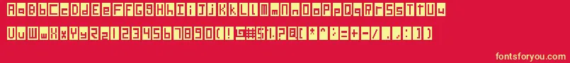 SdLedScreen Font – Yellow Fonts on Red Background