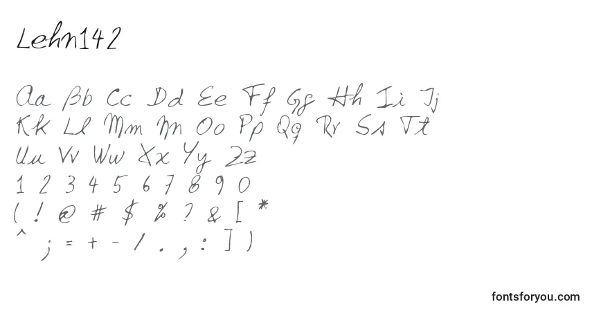 Czcionka Lehn142 – alfabet, cyfry, specjalne znaki